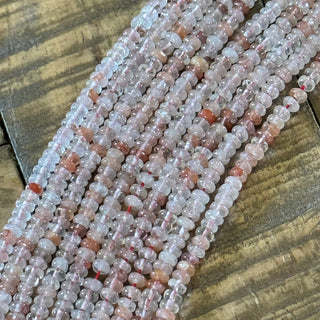 Rondelle Fire Quartz Beads - 4x2mm