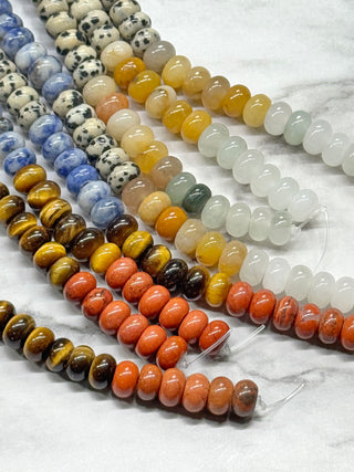 Mixed Gemstone Rondelle Beads Strand - 8x5mm