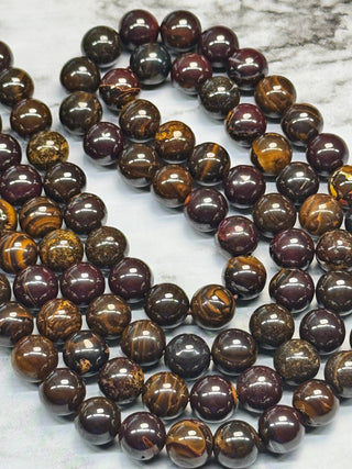 Australian Boulder Opal Beads Strand - 8mm