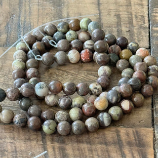Flower Agate Beads Strand - 4mm - 6mm - 8mm