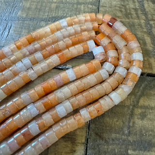 Red Aventurine Heishi Bead Strand - 4x2mm