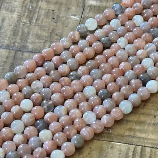 Multi-Color Moonstone Bead Strand - 8mm