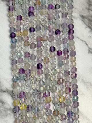 Fluorite Cathedral Beads Strand - 3mm