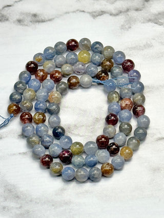 Mixed Color Sapphire Beads Strand - 5mm