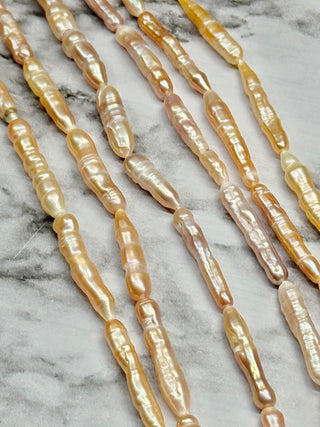 Freshwater Pearl Baroque Keshi Stick Beads Strand