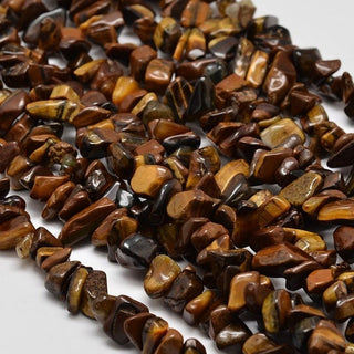 5-8mm Tigers Eye Chip Bead Strand