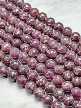 Grade A Lepidolite Beads Strand - 4mm - 6mm - 8mm
