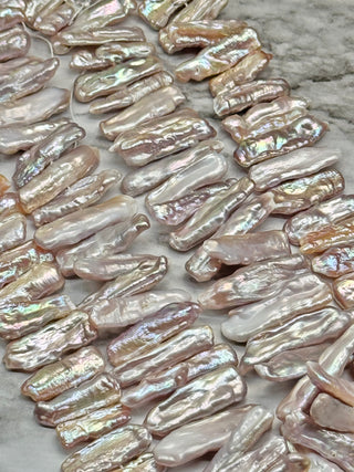 Freshwater Pearl Keshi Nugget Beads Strand - 12-28mm
