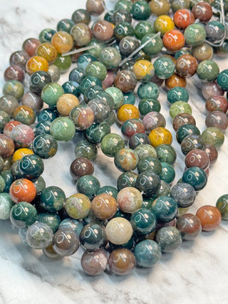 Indian Agate Bead Strand - 4mm - 6mm - 8mm - 10mm