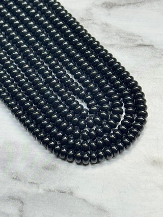 Obsidian Rondelle Beads Strand - 4x2mm