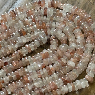 Fire Quartz Rondelle Bead Strand - 9-13mm