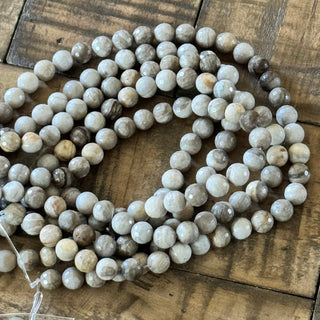 Silver Leaf Jasper Bead Strand - 8mm