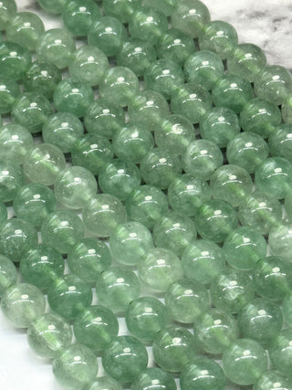 Green Strawberry Quartz Beads Strand - 8.5mm
