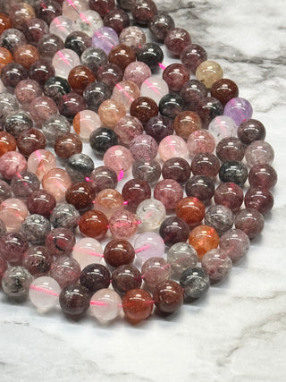 Super 7 Quartz Beads Strand - 6.5mm - 8mm - 10mm
