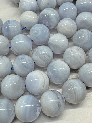 Blue Lace Agate Beads Strand - 4mm - 6mm - 8mm