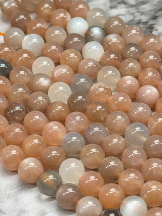 Grade AA Multi Moonstone Bead Strand - 8mm