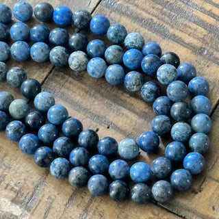 Grade A Dumortierite Quartz Bead Strand- 6mm - 8mm