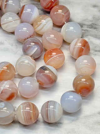 Grade A Sardonyx Beads Strand - 14mm