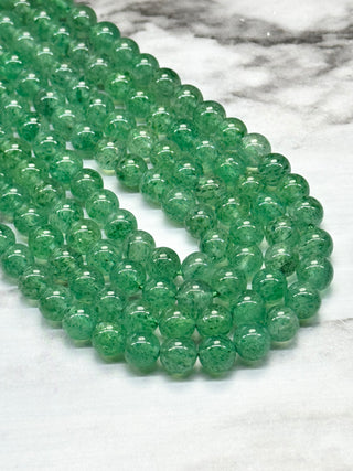 Grade A Green Strawberry Quartz Beads Strand - 6mm