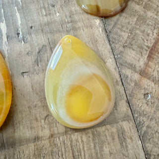 5pc Banded Agate Pendants