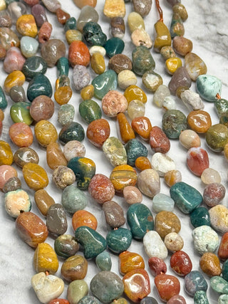 Ocean Jasper Tumbles Beads Strand - 6-8mm