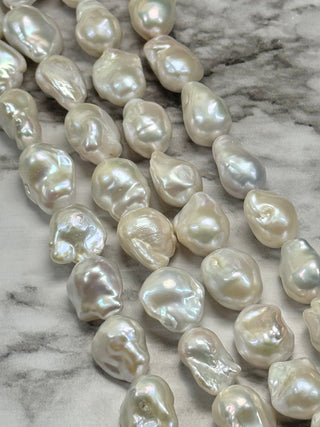 Freshwater Pearl Baroque Keshi Nugget Beads Strand - 12-19mm