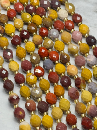 Mookaite Faceted Oval Beads Strands - 8x6mm