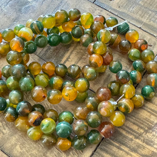Yellow Green Banded Agate - 10mm