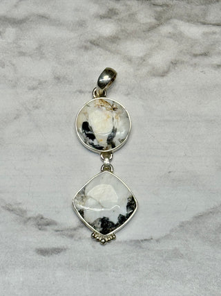 White Buffalo Circle .925 Pendant
