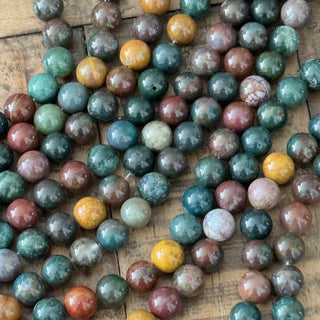 Indian Agate Bead Strand - 4mm - 6mm - 8mm - 10mm