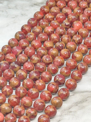 Berry Chalcedony Beads Strand - 6mm - 8mm