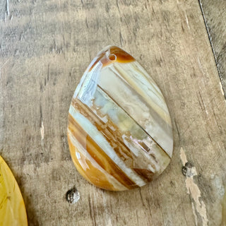 5pc Banded Agate Pendants