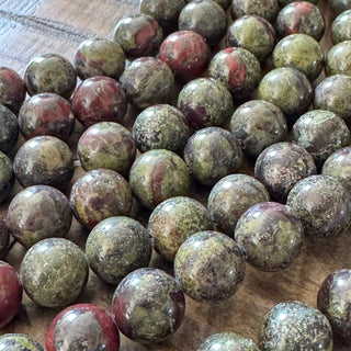 8mm Bloodstone Jasper Bead Strand