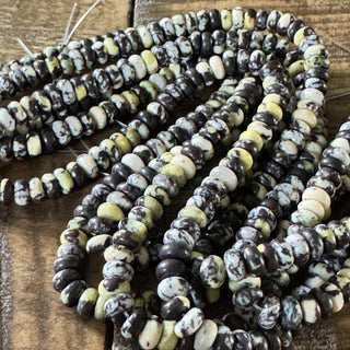 Yellow Turquoise Jasper Rondelle Bead Strand - 4x2mm