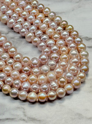 Freshwater Pearl Potato Beads Strand - Thistle Purple - 7mm