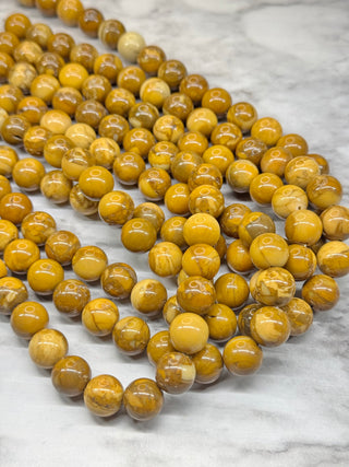 Golden Alashan Agate Beads Strand - 12mm