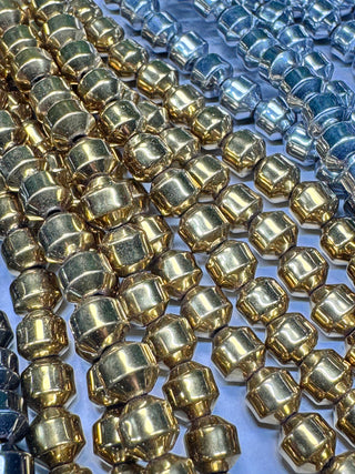 Hematite Cathedral Beads Strand - 6mm - Natural - Platinum - Gold