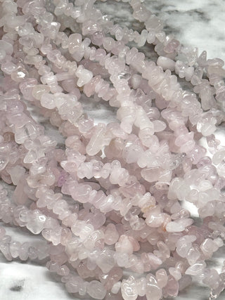 Rose Quartz Chips Beads Strand - 5-8mm