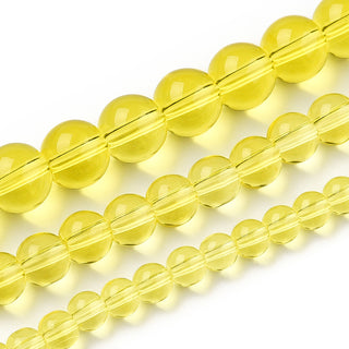 8mm Transparent Glass Bead Strands
