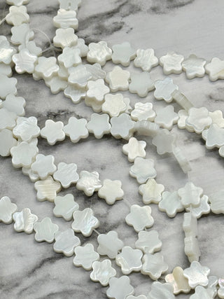 Freshwater Shell Flower Beads Strand - 8mm