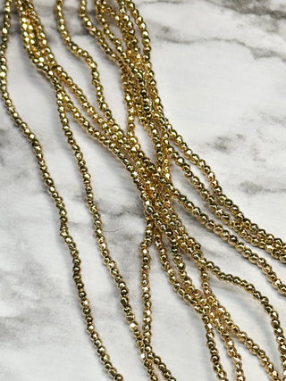 Hematite Faceted Beads Strand - 2mm - 3mm - 6mm - Multiple Colors