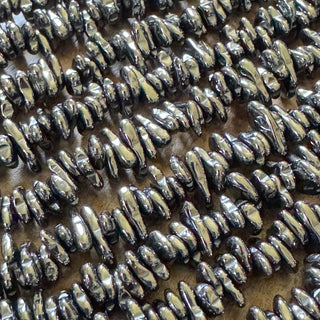 Hematite Chip Bead Strand - 5-9mm