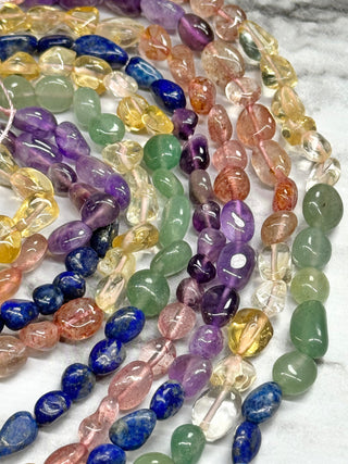 Chakra Tumbled Beads Strand - 4-8mm
