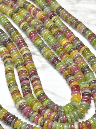 Dyed Jade Rondelle Beads Strand - 6x2mm