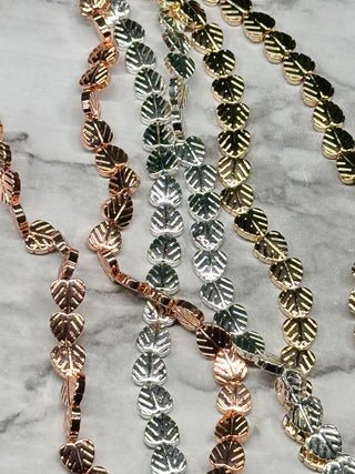 Hematite Leaf Beads Strand - 8mm - Multiple Colors