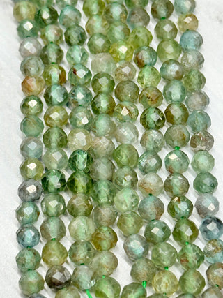 Green Apatite Faceted Bead Strand - 4mm