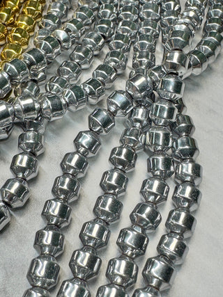 Hematite Cathedral Beads Strand - 6mm - Natural - Platinum - Gold