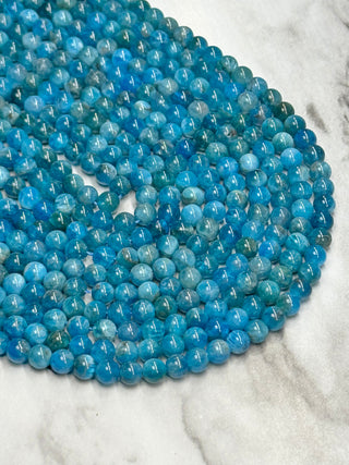 Blue Apatite Bead Strand - 4mm - 6mm