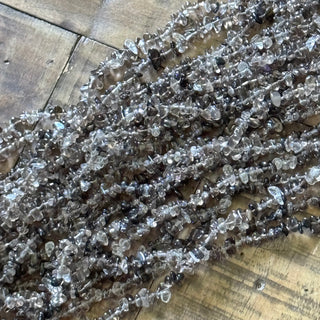 Smoky Quartz Chip Bead Strand - 3-8mm