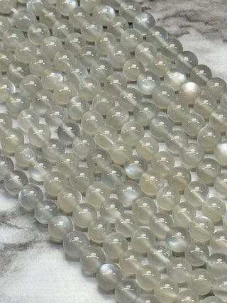 Gray Moonstone Beads Strand - 6.5mm